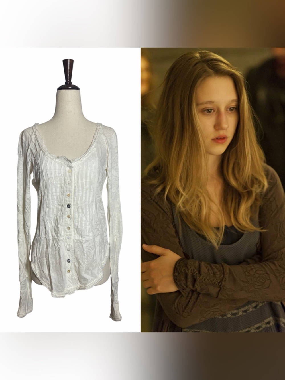 Free People • Gypsy Button Front Rose Print Cardigan Ivory XS ASO Violet Harmon